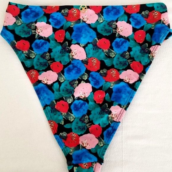 VIX PAULA HERMANNY BELLA 2-PC FLORAL GIGI HIGH WAIST BIKINI SWIMSUIT D/M NWT - Picture 11 of 12